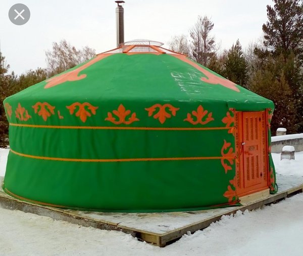 Moderne mongolische Jurte 9m Durchmesser, 64 m2 Ganzjährig