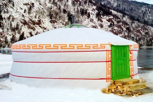 Moderne mongolische Jurte 7m Durchmesser, 39 m2 Ganzjährig. Sofort abholbereit