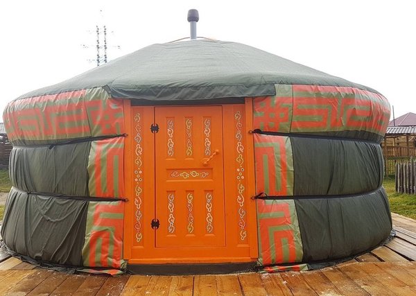 Moderne mongolische Jurte 7m Durchmesser, 39 m2 Ganzjährig